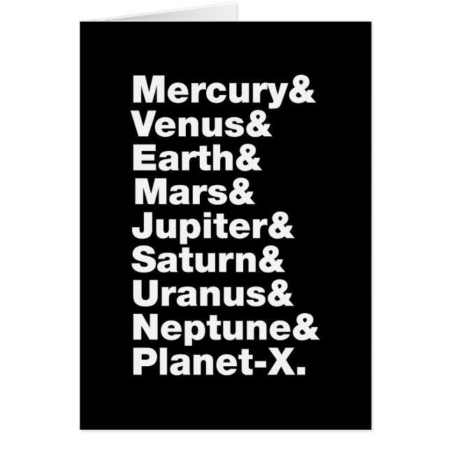 Solar System Greeting Card (Front)