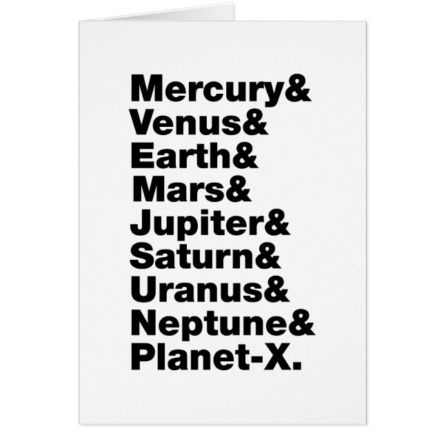 Solar System Greeting Card (Front)