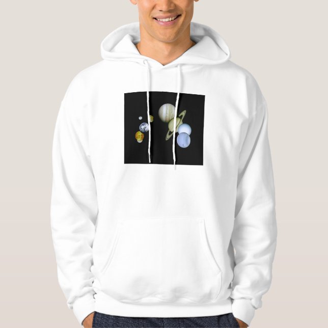 Solar System Men's Basic Hooded Sweatshirt (Front)
