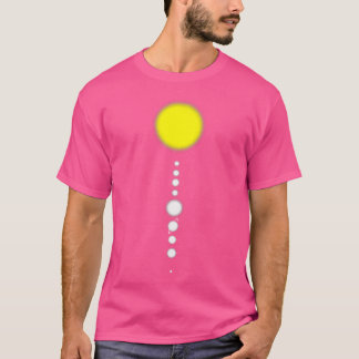 Solar System Minimalist Aesthetics Astronomy Milky T-Shirt