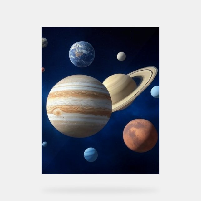 Solar System Montage Acrylic Sign (Front)