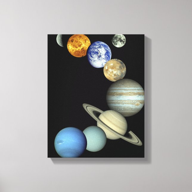 Solar System Montage Canvas Print (Front)
