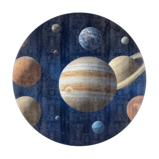 Solar System Montage Cutting Board (Front)