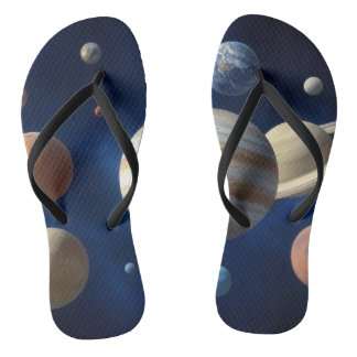 Solar System Montage Flip Flops