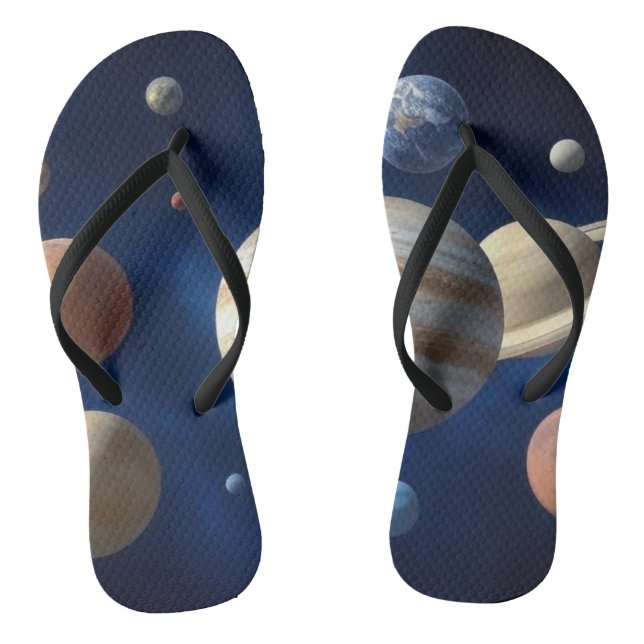 Solar System Montage Flip Flops (Footbed)
