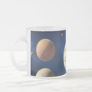 Solar System Montage Frosted Glass Coffee Mug