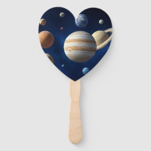 Solar System Montage Hand Fan