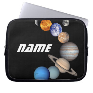 Solar System Montage JPL Photos - Customise Name Laptop Sleeve