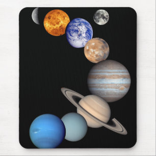 Solar System Montage JPL Planet Photos Mouse Mat