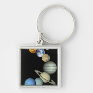 Solar System Montage Key Ring