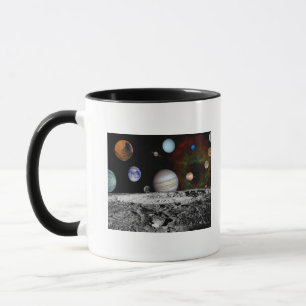 Solar System Montage of Voyager Images Mug