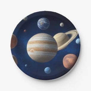 Solar System Montage Paper Plate