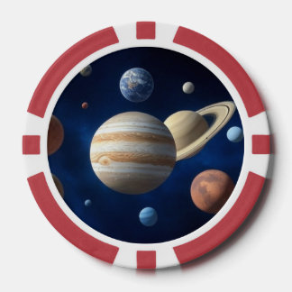 Solar System Montage Poker Chips