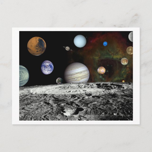 Solar System Montage Postcard (Front)
