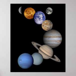 Solar System Montage Poster