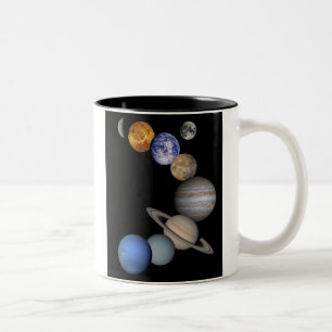 Solar System Montage Two-Tone Coffee Mug