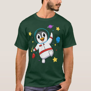 Solar system moon earth universe stars astronaut T T-Shirt