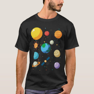 Solar System Outer Space T-shirts Astronaut Camp