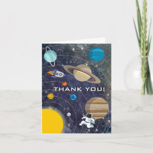 Solar System Party Thank You Card