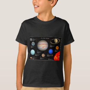 Solar System Planet Infographic Hi-Res Photo Boy T-Shirt
