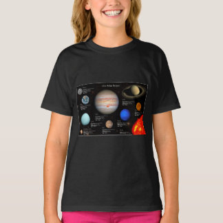 Solar System Planet Infographic Hi-Res Photo Girl T-Shirt
