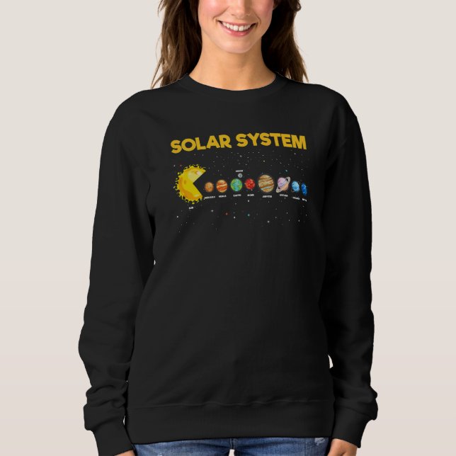 Solar System Planet Science Astronomy Space Matchi Sweatshirt (Front)