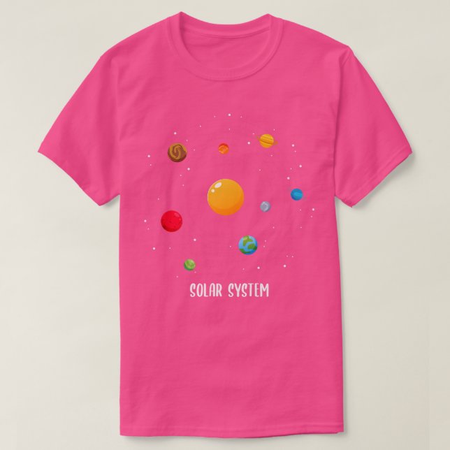 Solar System Planet Science Premium  T-Shirt (Design Front)