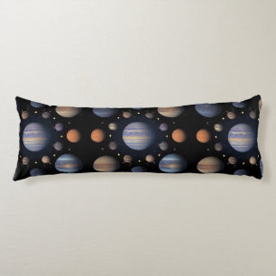 Solar System Planets Arranged in Space Body Cushion