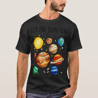 Solar System Planets Astronomy Space Science Boys  T-Shirt