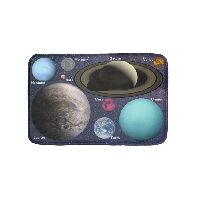 Solar system planets bath mat (Front)