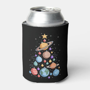 Solar System Planets Christmas Tree Space Holiday Can Cooler