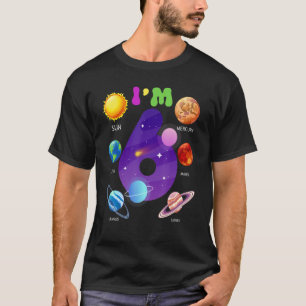 Solar System Planets Cute 6 Years Old 6th Birthday T-Shirt