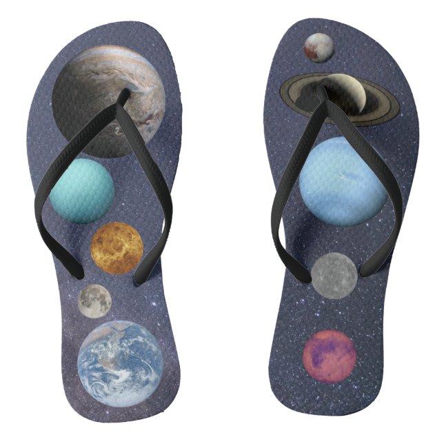 Solar system planets flip flops (Footbed)