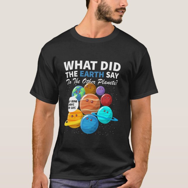 Solar System Planets Funny Gifts For Space Geeks L T-Shirt (Front)