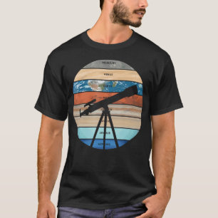 Solar System Planets Galaxy Astronomy Stargazer T-Shirt