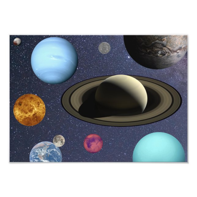 Solar system planets photo print (Front)