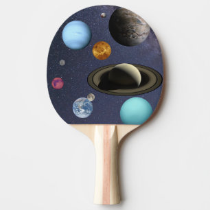 Solar system planets ping pong paddle