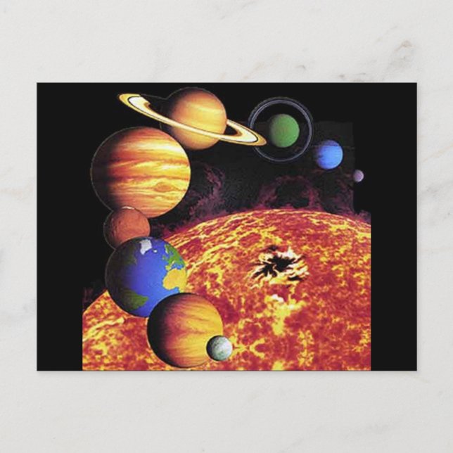 Solar System Planets Postcard (Front)