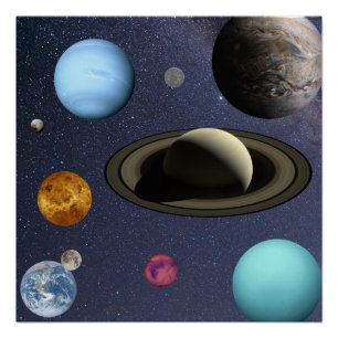 Solar system planets poster