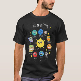 Solar System Planets Science Space Boys Girls Kids T-Shirt