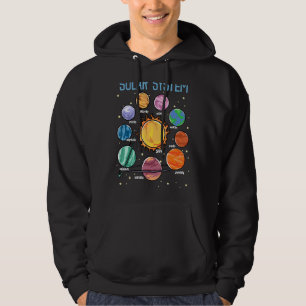 Solar System Planets Science Space Boys Girls Stem Hoodie