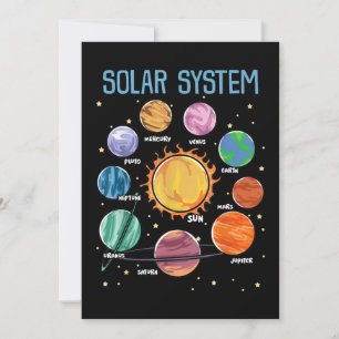 Solar System Planets Science Space Boys Girls STEM Invitation