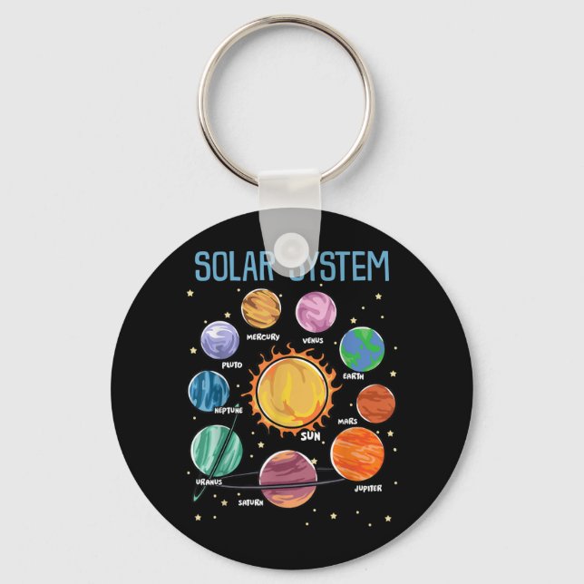 Solar System Planets Science Space Boys Girls STEM Key Ring (Front)