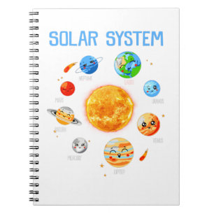 Solar System Planets Science Space Boys Girls STEM Notebook