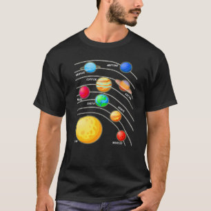 Solar System Planets Science Space Boys Girls STEM T-Shirt