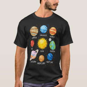 Solar System Planets Science Space Galaxy Universe T-Shirt