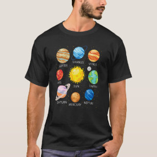 Solar System Planets Science Space Galaxy Universe T-Shirt