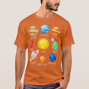 Solar System Planets Science Space Galaxy Universe T-Shirt