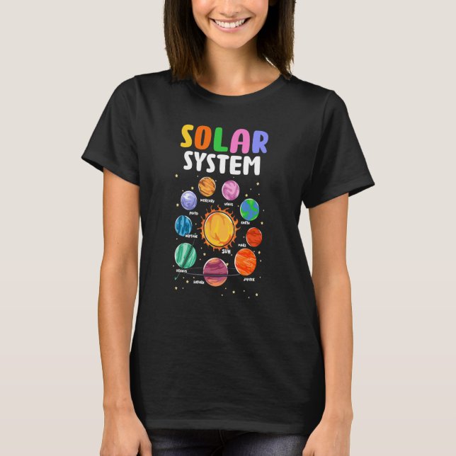 Solar System Planets Science Space Planets Boys Gi T-Shirt (Front)