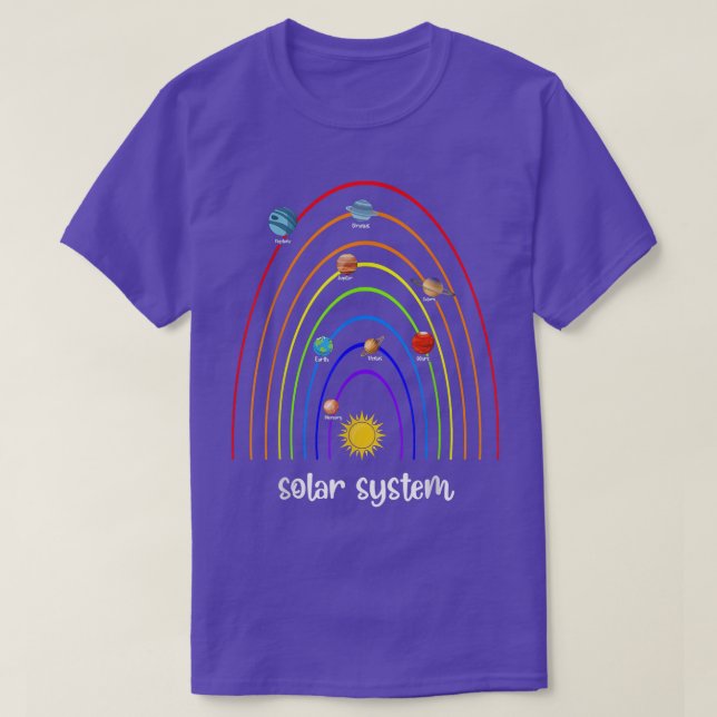Solar System Planets Science Space Science Educati T-Shirt (Design Front)